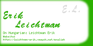 erik leichtman business card